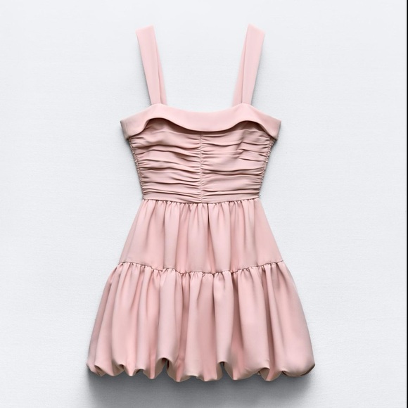 DRAPED BALLOON MINI DRESS - Picture 5 of 16